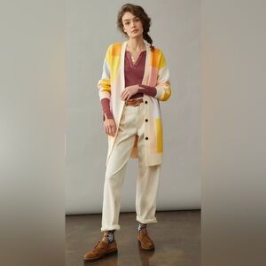 Anthropologie Amadi Lexie Colorblocked Cardigan sz M nwt